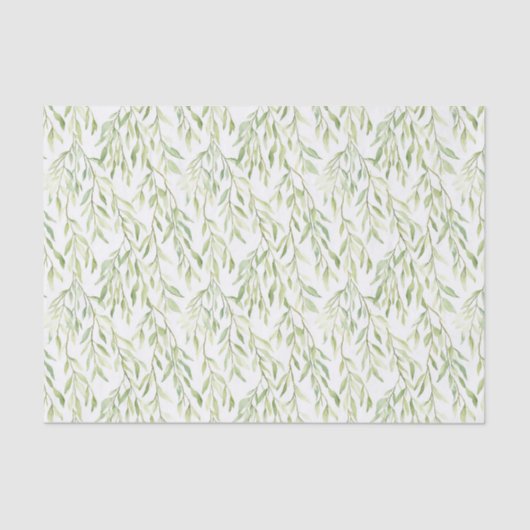 Grüne Blätter Geburtstag Seidenpapier (Vorderseite)