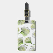 Grüne Blätter Gepäckanhänger (Vorderseite vertikal)