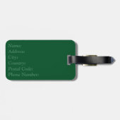Grüne Blätter Gepäckanhänger (Rückseite horizontal)