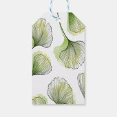 Grüne Blätter Geschenkanhänger (Rückseite)