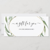 Grüne Blätter - Geschenkgutschein (Vorderseite)