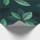 Grüne Blätter Geschenkpapier (Ecke)