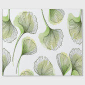 Grüne Blätter Geschenkpapier (Flach)