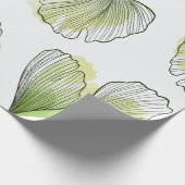 Grüne Blätter Geschenkpapier (Ecke)