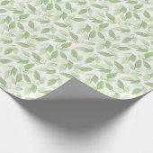 Grüne Blätter Geschenkpapier (Ecke)