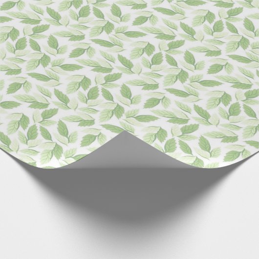 Grüne Blätter Geschenkpapier (Ecke)