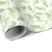 Grüne Blätter Geschenkpapier (Rolleneckpunkt)