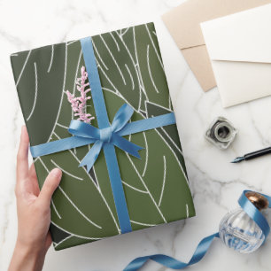 Grüne Blätter Geschenkpapier