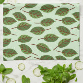 Grüne Blätter Geschirrtuch (Gefaltet)