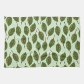 Grüne Blätter Geschirrtuch (Horizontal)