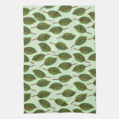 Grüne Blätter Geschirrtuch (Vertikal)