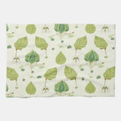 Grüne Blätter Geschirrtuch (Horizontal)