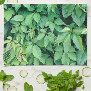 Grüne Blätter Geschirrtuch