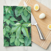 Grüne Blätter Geschirrtuch (Viertel Falte)