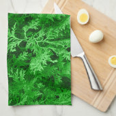 Grüne Blätter Geschirrtuch (Viertel Falte)