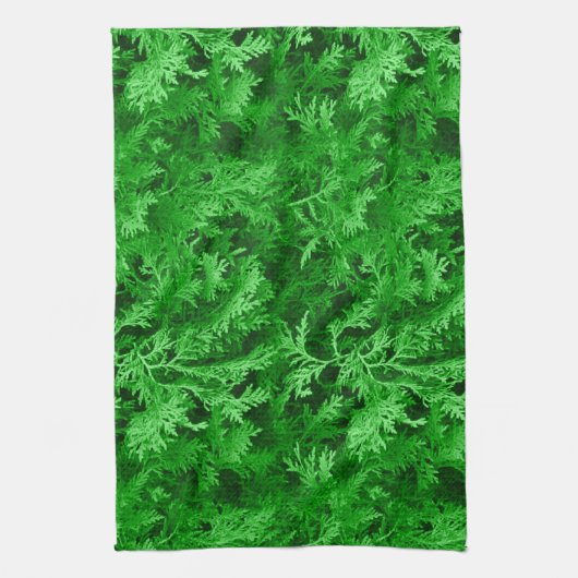 Grüne Blätter Geschirrtuch (Vertikal)