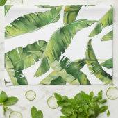 Grüne Blätter Geschirrtuch (Gefaltet)