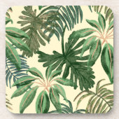 Grüne Blätter Getränkeuntersetzer (Vorderseite)