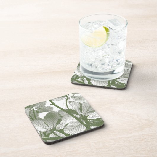 GRÜNE BLÄTTER GETRÄNKEUNTERSETZER (Rechte Seite)