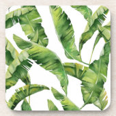 Grüne Blätter Getränkeuntersetzer (Vorderseite)