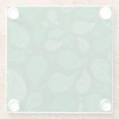 Grüne Blätter Glasuntersetzer (Rückseite)