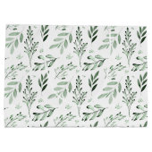 Grüne Blätter Große Geschenktüte (Rückseite)