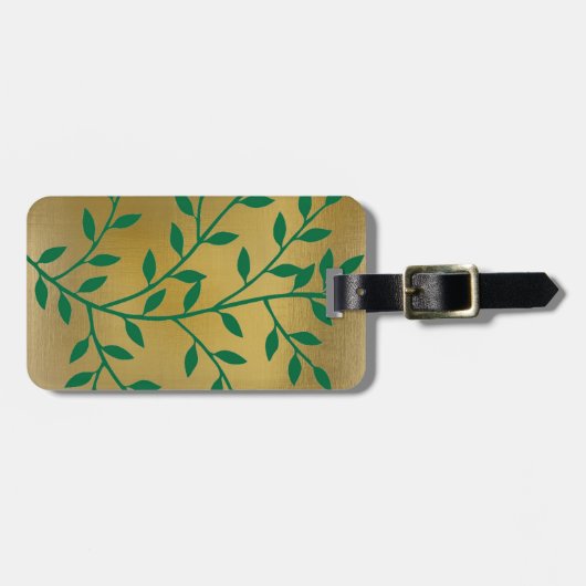 Grüne Blätter Grüne Olivenbäume Gepäckanhänger (Vorderseite horizontal)