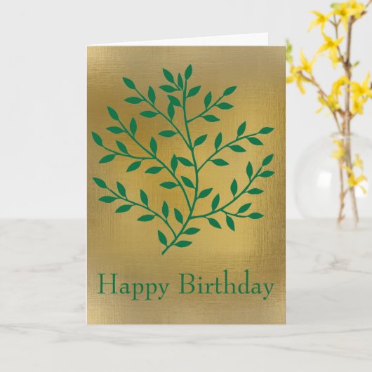 Grüne Blätter Grüne Olivenbäume Karte (Gelbe Blume)