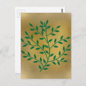 Grüne Blätter Grüne Olivenbäume Postkarte (Vorne/Hinten)