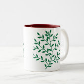 Grüne Blätter Grüne Olivenbäume Zweifarbige Tasse (VorderseiteRechts)