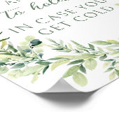 Grüne Blätter Grünpflanzen boho Hochzeitsdecke Pos Poster (Ecke)