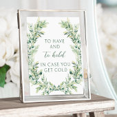 Grüne Blätter Grünpflanzen boho Hochzeitsdecke Pos Poster