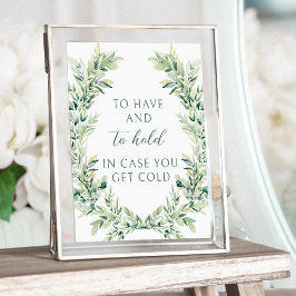 Grüne Blätter Grünpflanzen boho Hochzeitsdecke Pos Poster