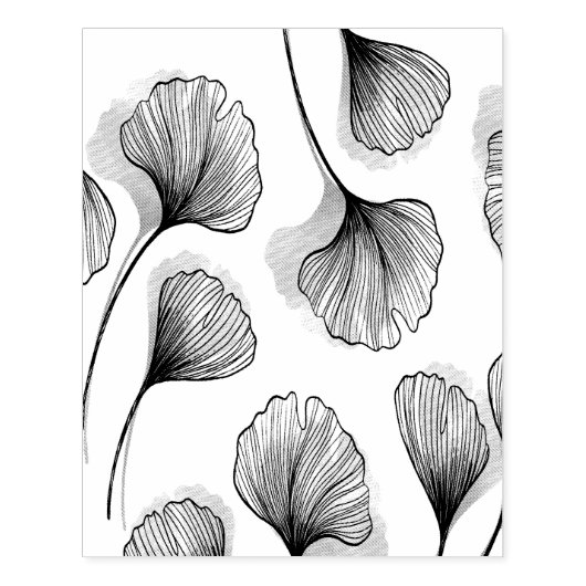 Grüne Blätter Gummistempel (Prägung)