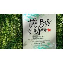 Grüne Blätter Hochzeit Die Bar ist ein Open Drink 