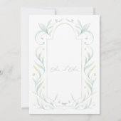 Grüne Blätter Hochzeit Einladung (Rückseite)