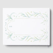 Grüne Blätter Hochzeit Gästebuch (Rückseite)