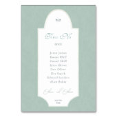 Grüne Blätter Hochzeit Tischnummer (Rückseite)