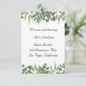 Grüne Blätter Hochzeitsempfehlung für Grünpflanzen Begleitkarte (Stehend Vorderseite)