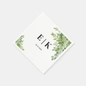 Grüne Blätter Hochzeitsfeier Serviette (Ecke)