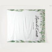 Grüne Blätter Hochzeitskabine Hintergrund Wandteppich (Vorderseite (Horizontal))