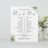 Grüne Blätter Hochzeitskalender (Stehend Vorderseite)