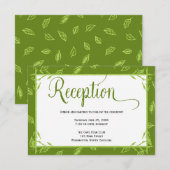 Grüne Blätter Hochzeitskarte Begleitkarte (Vorne/Hinten)