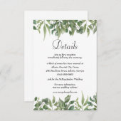 Grüne Blätter - Hochzeitsszenarien Begleitkarte (Vorne/Hinten)