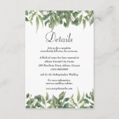 Grüne Blätter - Hochzeitsszenarien Begleitkarte (Vorderseite)