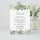 Grüne Blätter - Hochzeitsszenarien Begleitkarte (Stehend Vorderseite)