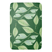 Grüne Blätter Illustration Custom Bath Mat Badematte (Vorderseite Vertikal)