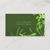 Grüne Blätter im Frühjahr Visitenkarte (Rückseite)
