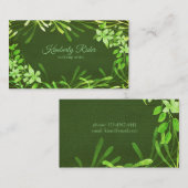 Grüne Blätter im Frühjahr Visitenkarte (Vorne/Hinten)