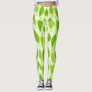 Grüne Blätter im Herbst Leggings